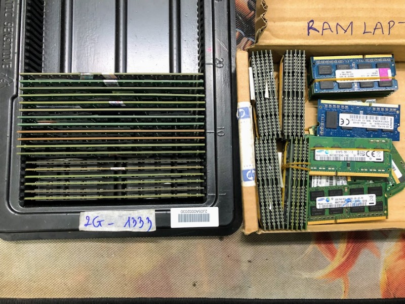 Bảng giá Ram 2Gb DDR3 bus 1333/ 1600 cho laptop, PC hàng bóc máy Phong Vũ