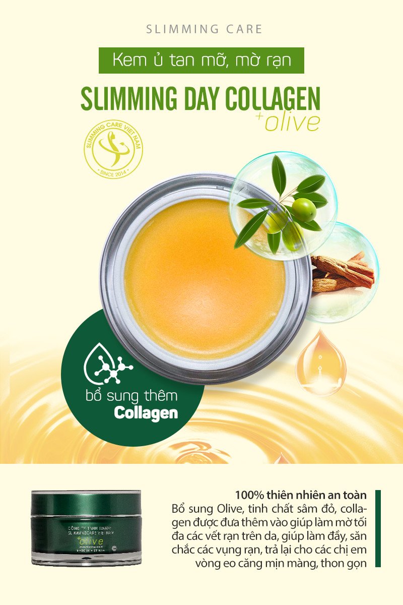 Kem tan mỡ Slimming Day Collagen giảm mỡ bụng eo thon gọn