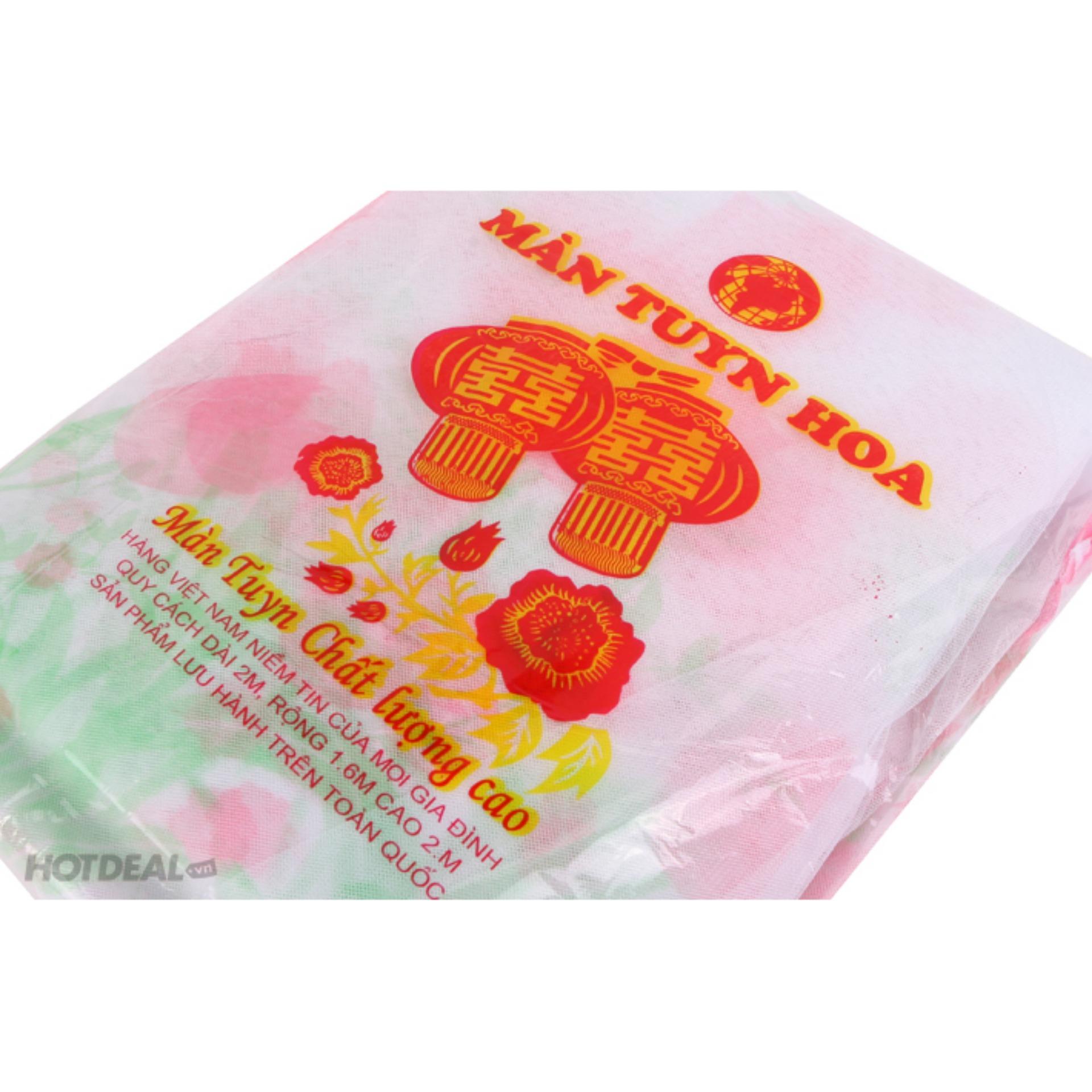 Màn tuyn hoa chống muỗi có cửa cao cấp