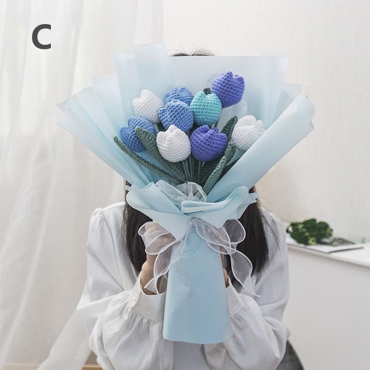 Hoa Tulip đan len lẻ 1 bông