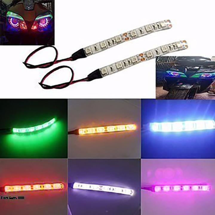 Cặp led dây 6 nhân độ đèn dermi xe máy 12V