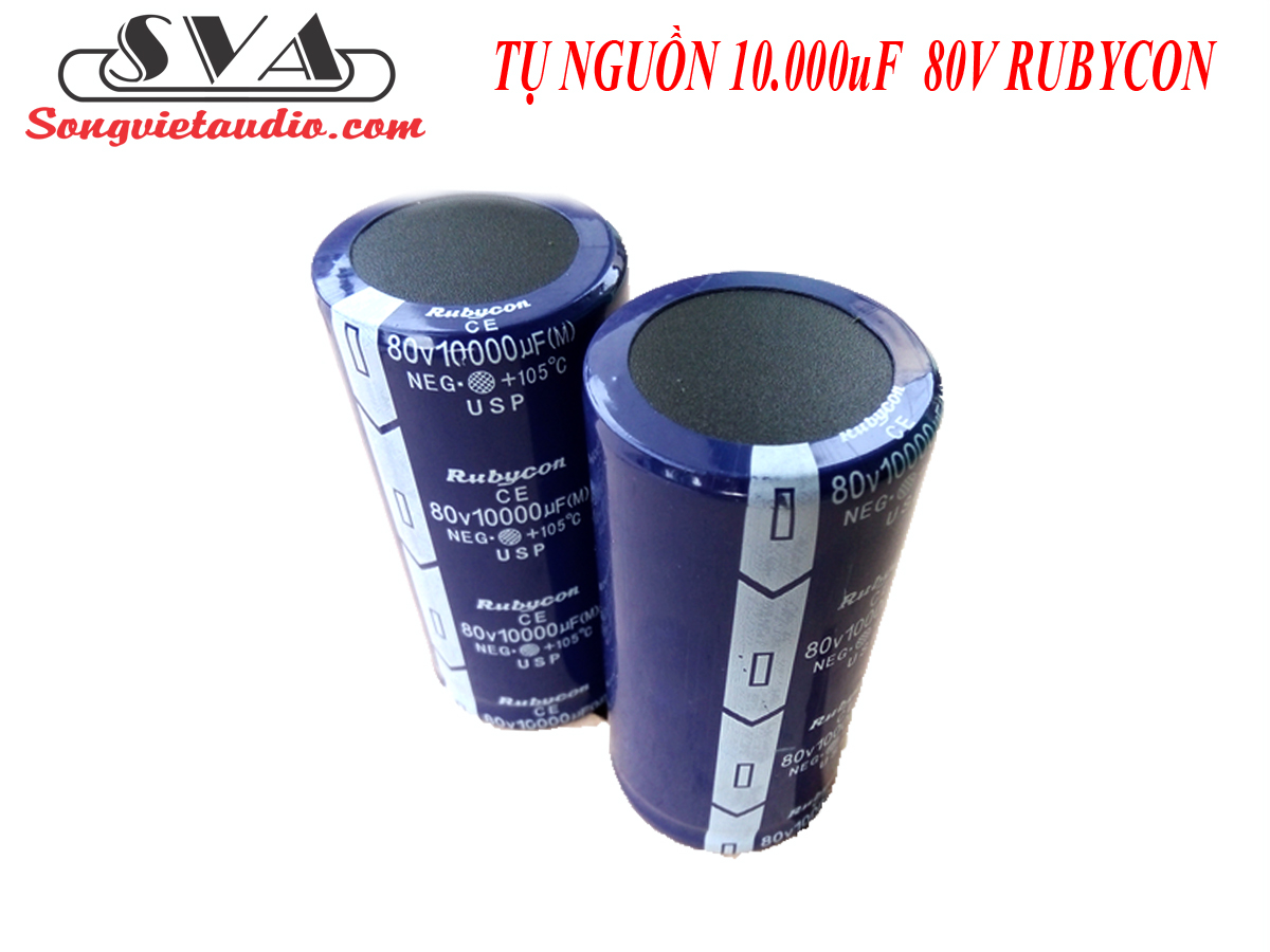 TỤ NGUỒN 80V 10000 uF RUCYCAN/ RUBICON - 1 TỤ