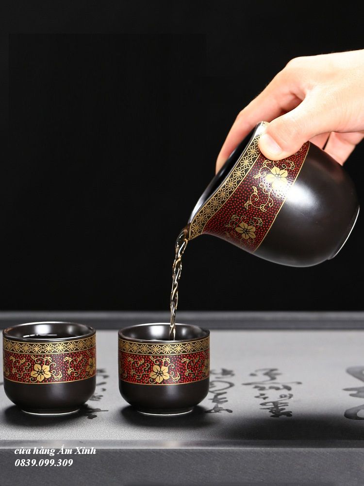 Bộ ấm chén sứ pha trà đạo (đầy đủ như hình)