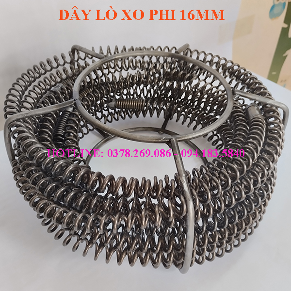 Dây thông cống lò xo Phi 16 dài 15m dùng máy khoan💰FREESHIP💰