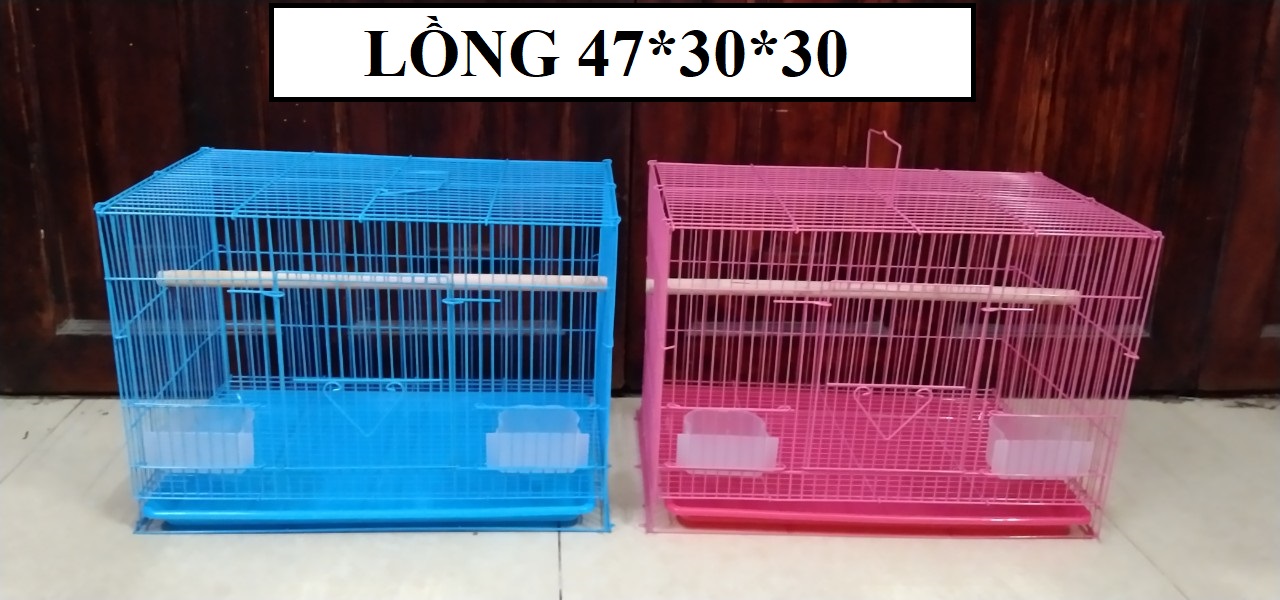LỒNG CHIM SIZE 47*30*30 CHO CHIM,YẾN PHỤNG, VẸT(MÀU SẮC LỒNG XANH, HỒNG CÓ THỂ THAY ĐỔI THEO KHO CỦA SHOP)