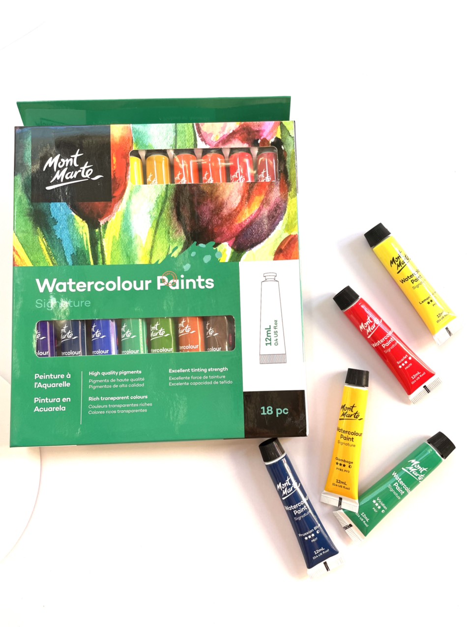 Màu nước dạng tuýp 12ml Mont Marte