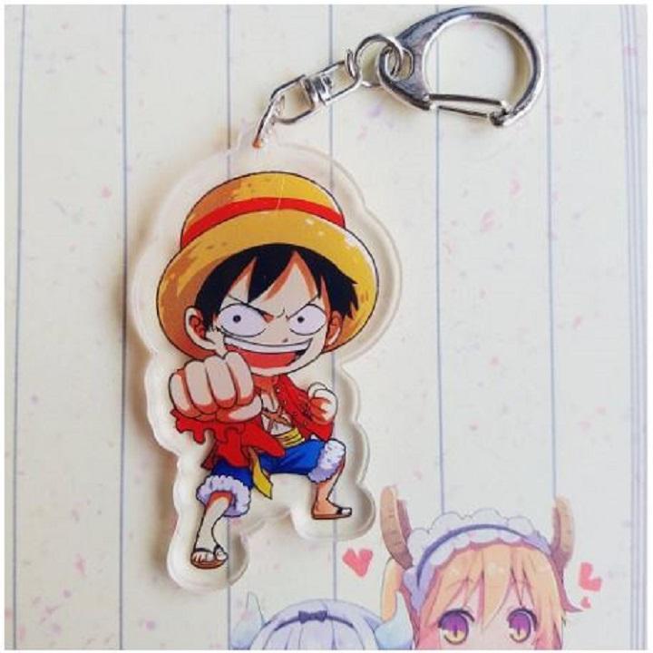 Móc khóa Luffy trong Onepiece mica 2 mặt