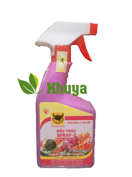 Phân bón lá Đầu Trâu Spray 3 chai 500ml Dưỡng hoa lâu tàn