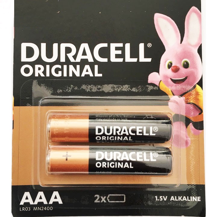 1 vỉ pin đũa AAA Duracell Alkaline (1 vỉ 2 viên) chính hãng