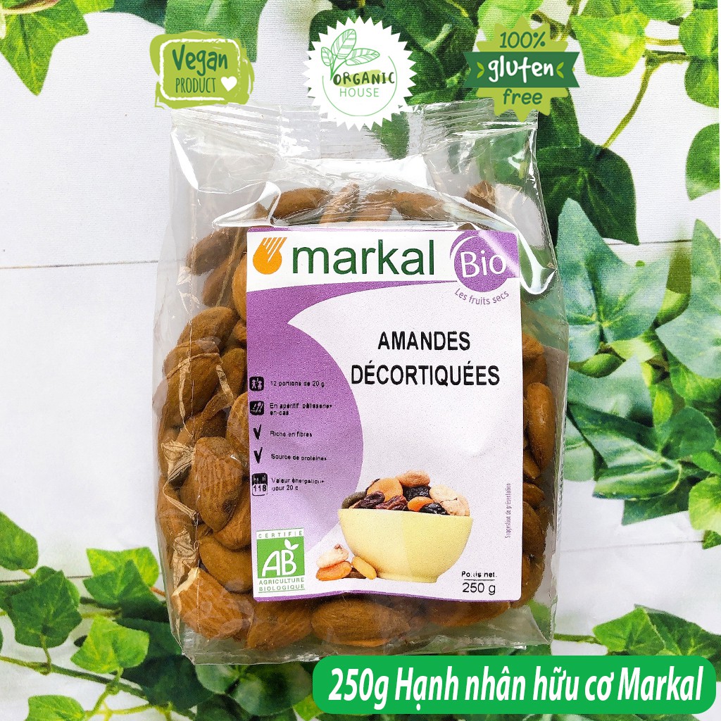 Hạnh nhân hữu cơ Markal Pháp 250g