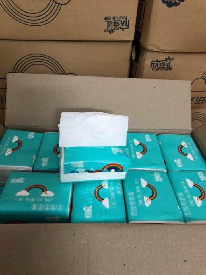30 gói khăn giấy cầu vồng xinmie