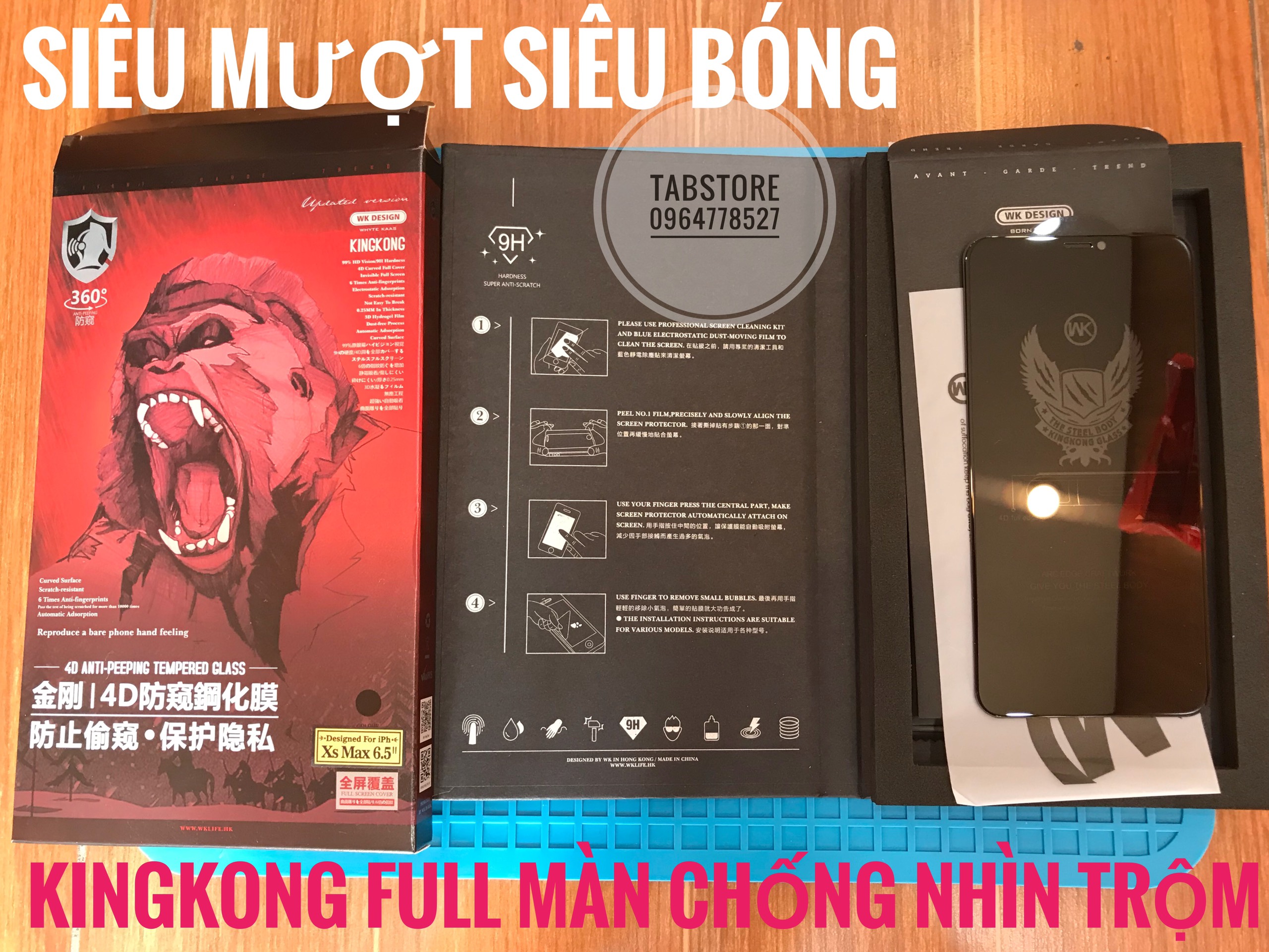 Cường Lực KINGKONG Full Màn Chống Nhìn Trộm