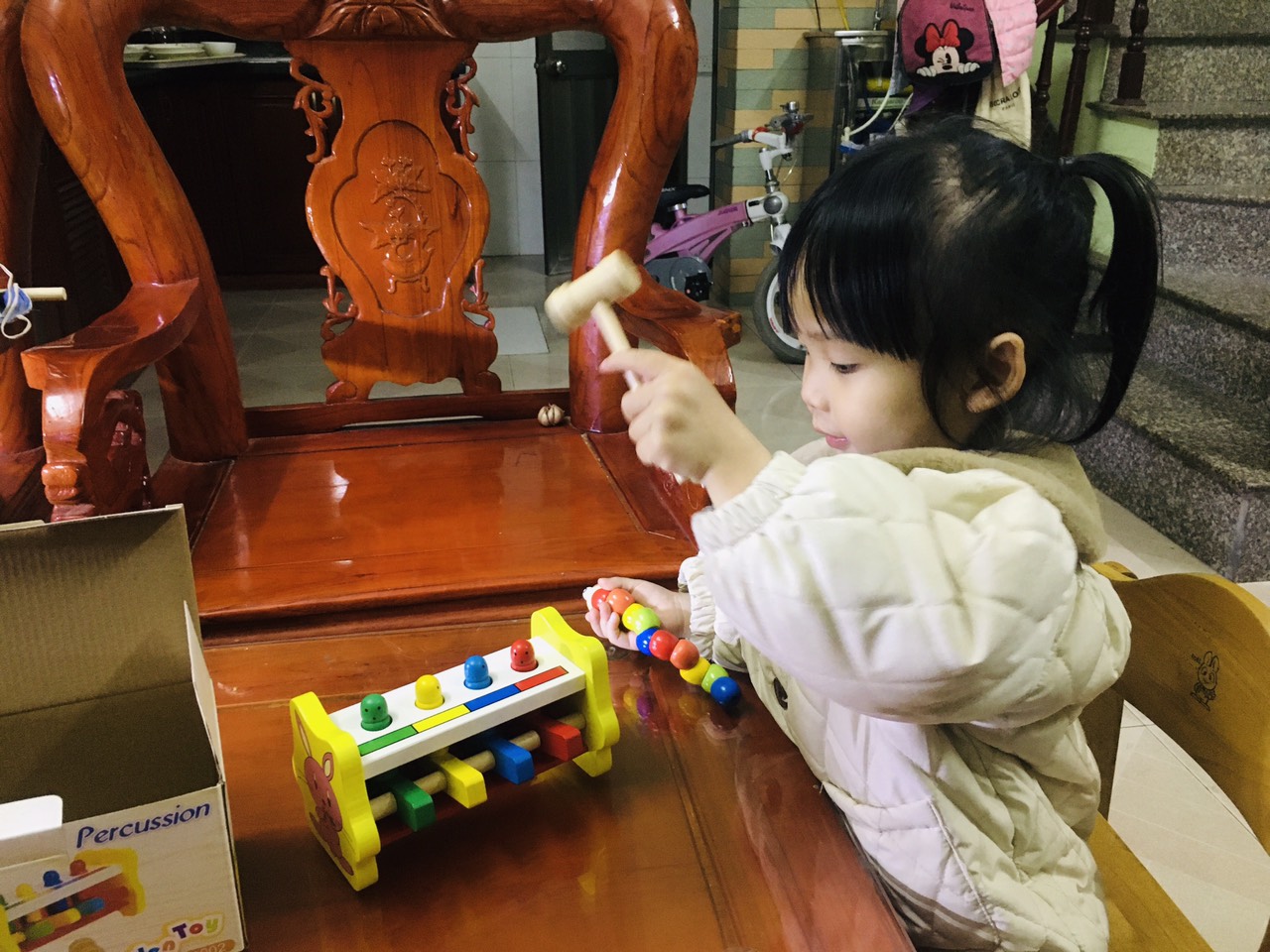 Đồ chơi gỗ đập chuột ( có hình thỏ)