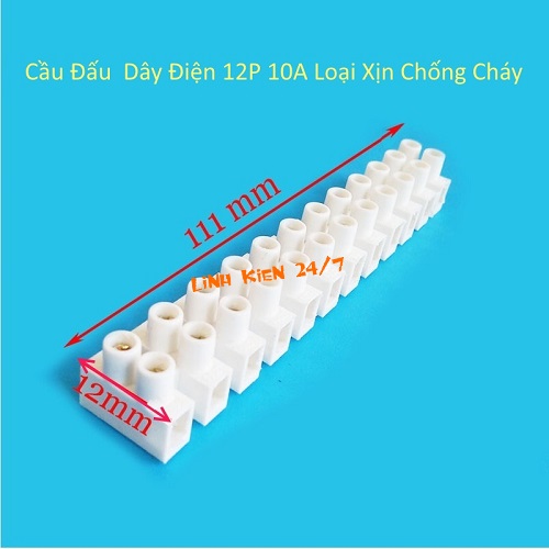 Cầu đấu dây điện 12p 10a loại xịn chống cháy