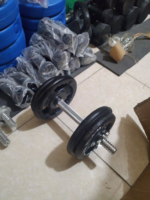 Combo 1 Đòn Tay 35cm+ 10Kg Tạ Gang