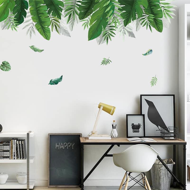 DECAL DÁN TƯỜNG GIÀN CÂY XANH LÁ