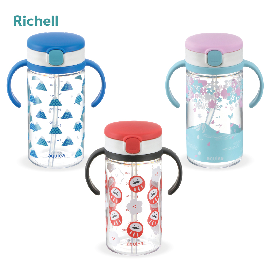 BÌNH ỐNG HÚT AQ RICHELL 320ML SAKURA