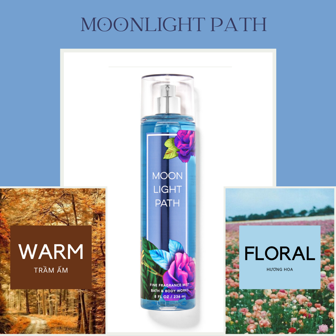 [HCM]Xịt Toàn Thân Bath And Body Works - Moon Light Path Body Mist (236ml)