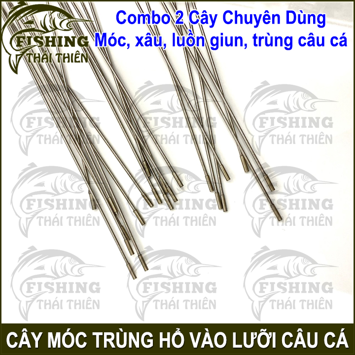 Combo 2 Cây Móc Trùng Hổ Giun Vào Lưỡi Câu Cá