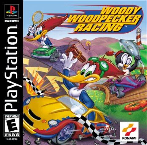 Game ps1 woody Woodpecker racing