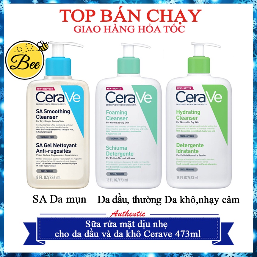 Sữa rửa mặt Cerave dịu nhẹ 473ml