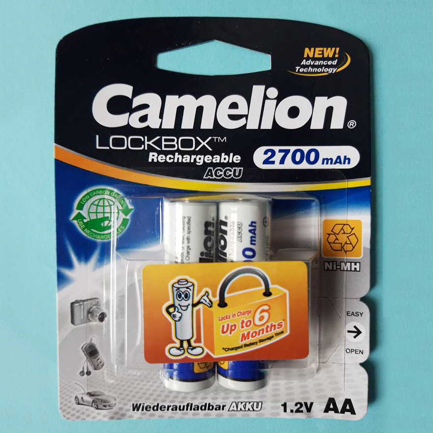 Combo 10 vỉ Pin sạc AA Camelion 2700mah