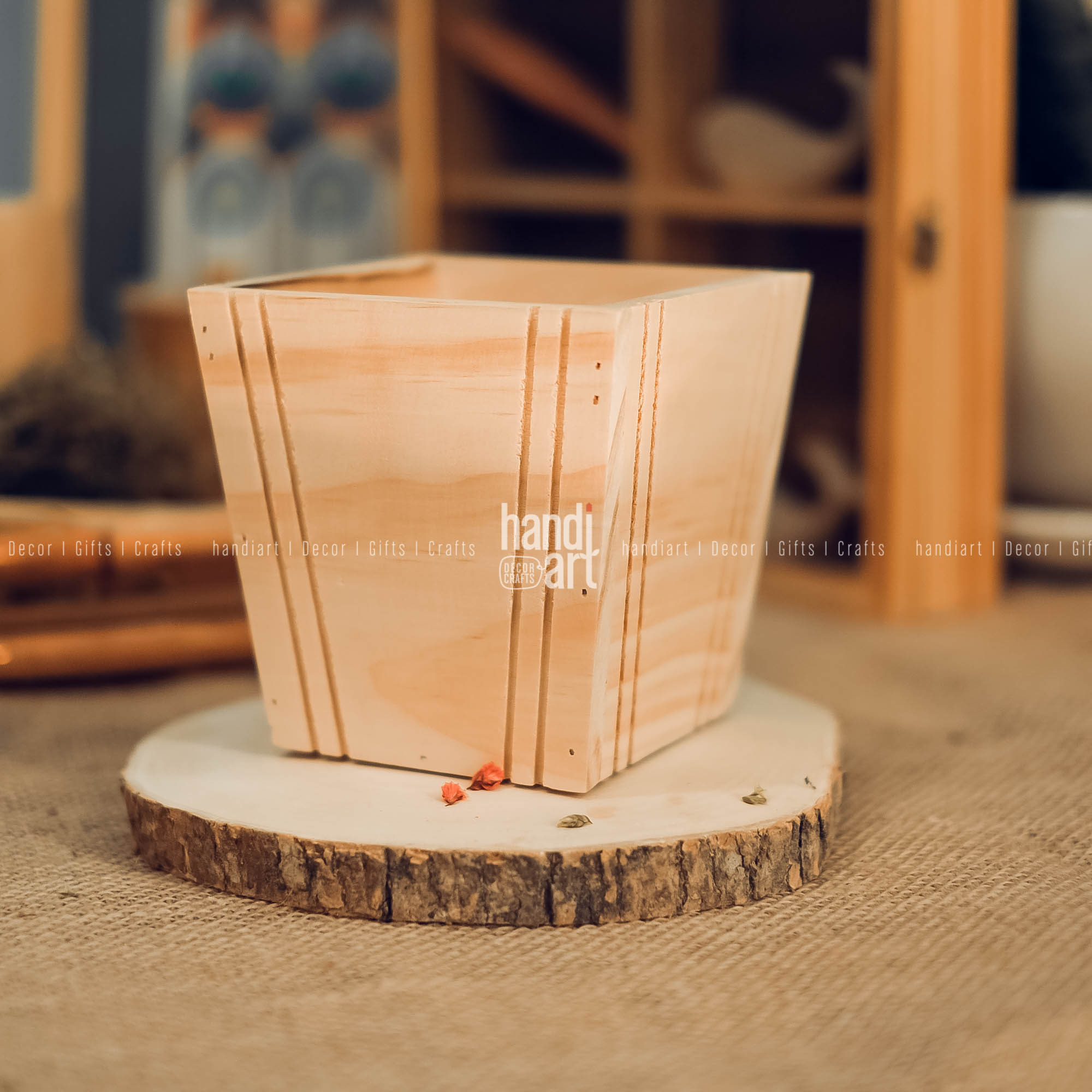 Chậu gỗ, Chậu gỗ để bàn trang trí