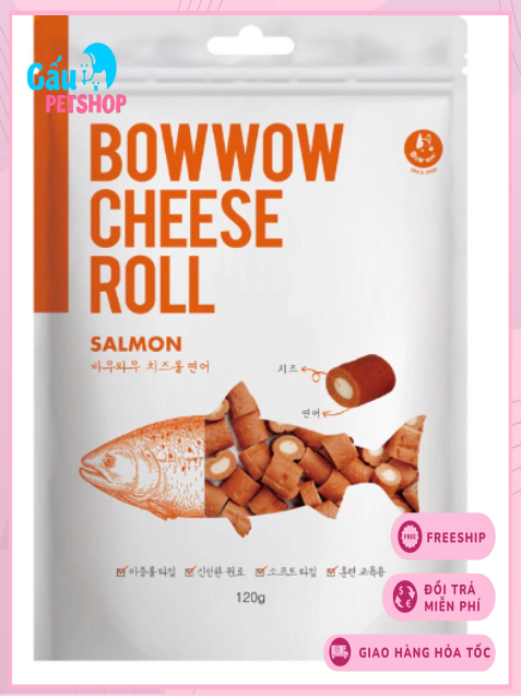 Bánh thưởng phô mai cuộn Bowwow cho chó 120g