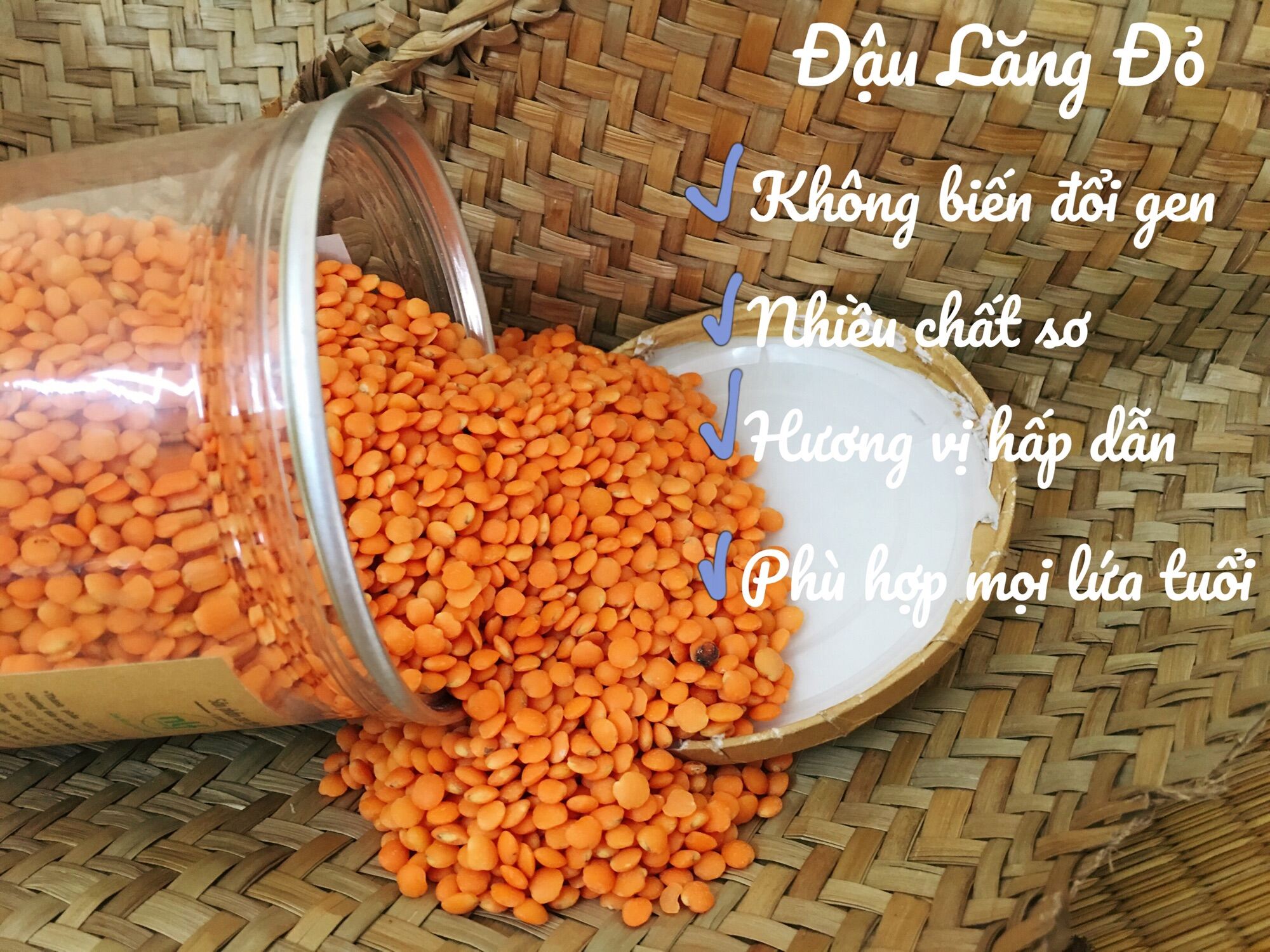 1kg ĐẬU LĂNG ĐỎ( HẠT CHƯA CHẾ BIẾN)