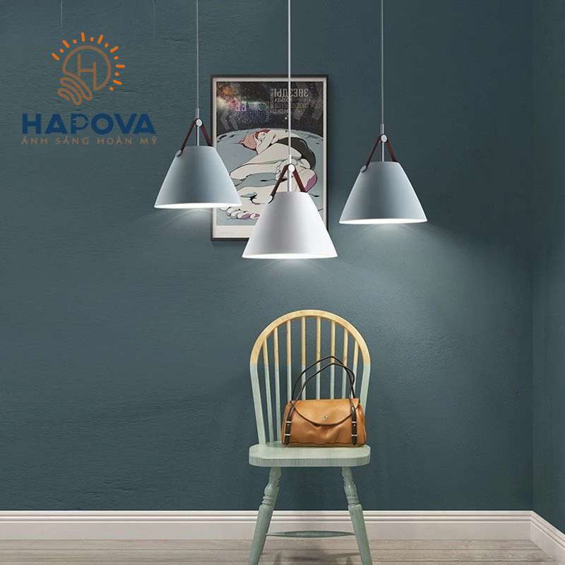 Đèn thả bàn ăn quai da HAPOVA VIKA 5007/1