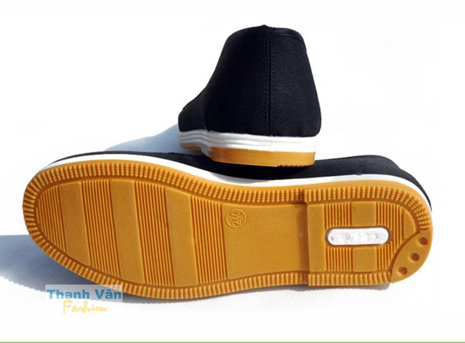 Giày lười nam nữ đế kếp (đen), size từ 35-45