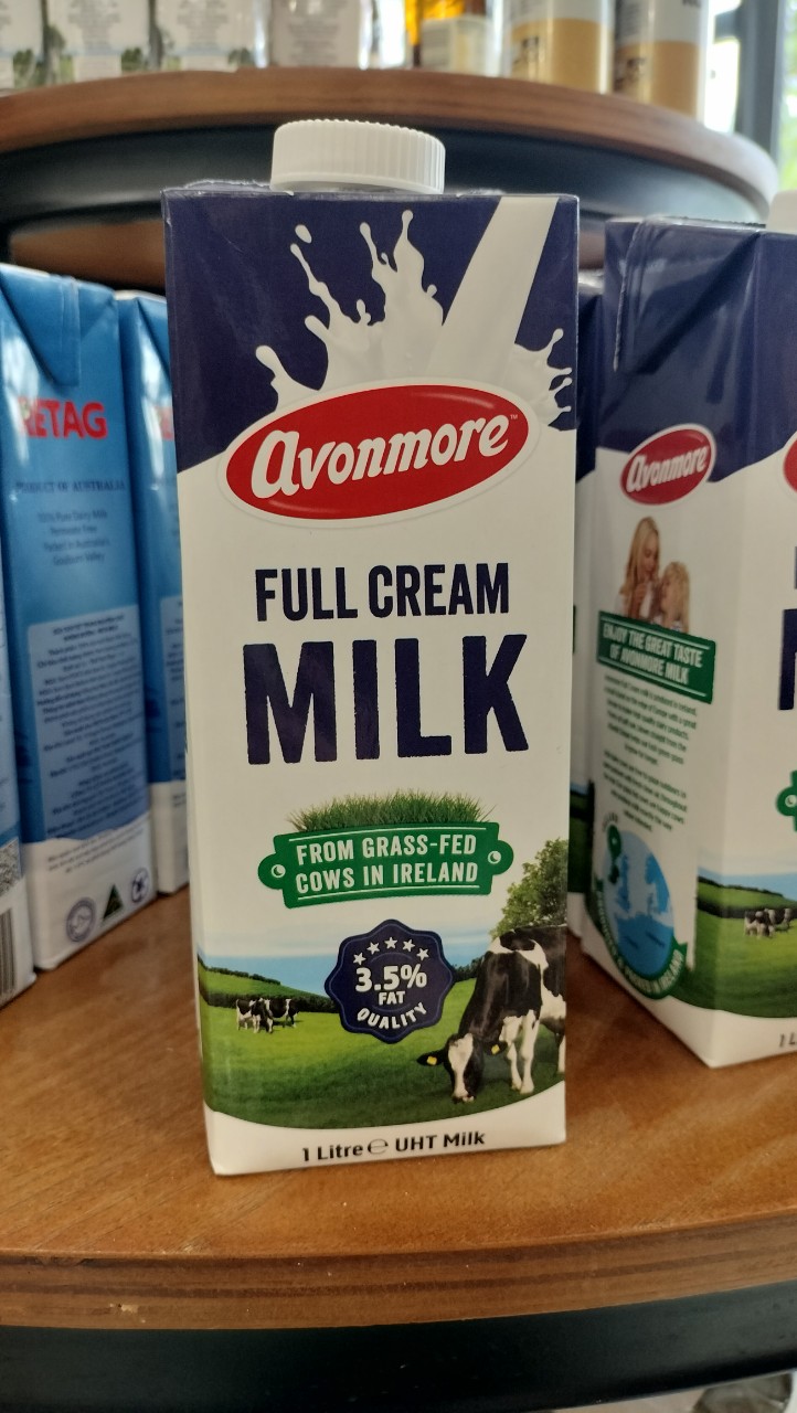 Avonmore UHT Full Cream Milk 1L 200ml - Sữa tươi nguyên chất tiệt trùng 1L