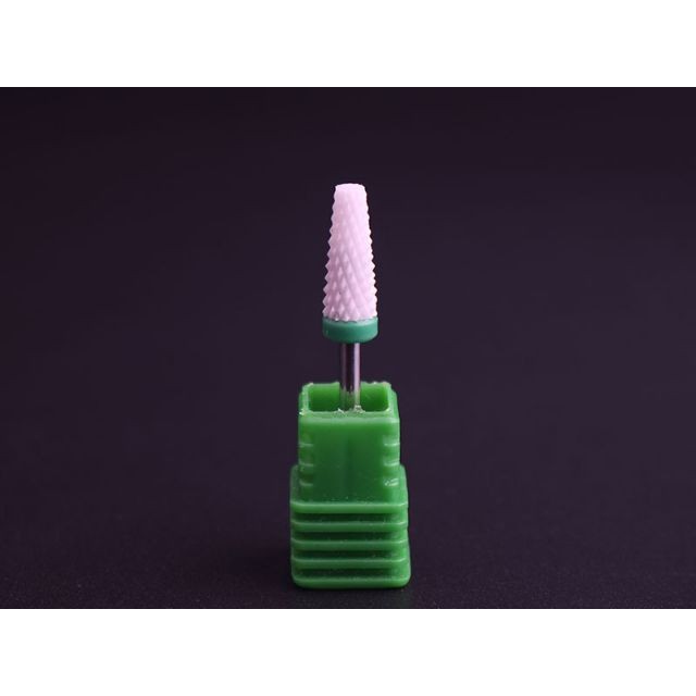 Đầu mài sứ dạng trụ vát.Giúp phá bột , phá đắp gel phá sơn