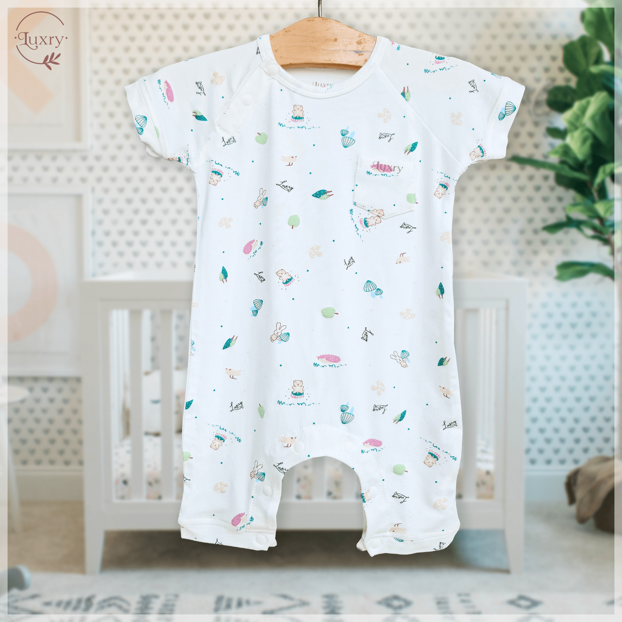 Body cộc cài lệch dành cho bé sơ sinh