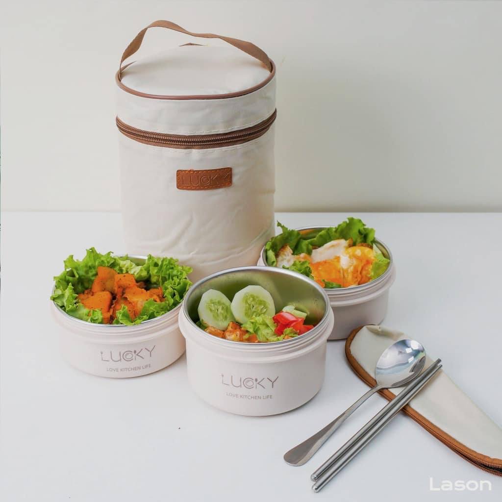 GOODMAKET-Hộp Cơm Văn Phòng 3 Tầng  Đa Năng Cao Cấp 2023, HỘP đựng  Đồ Ăn Tiện Lợi Mang Đi Làm Hoặc Đi Du Lịch