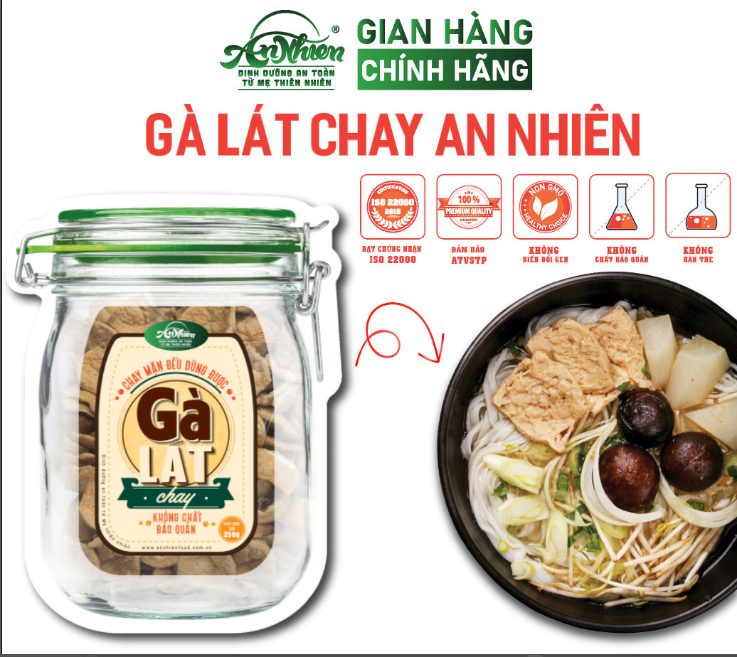 HÀNG CÔNG TY, 250g Gà Lát Chay An Nhiên, Thực Phẩm Chay Dinh Dưỡng,Healthy