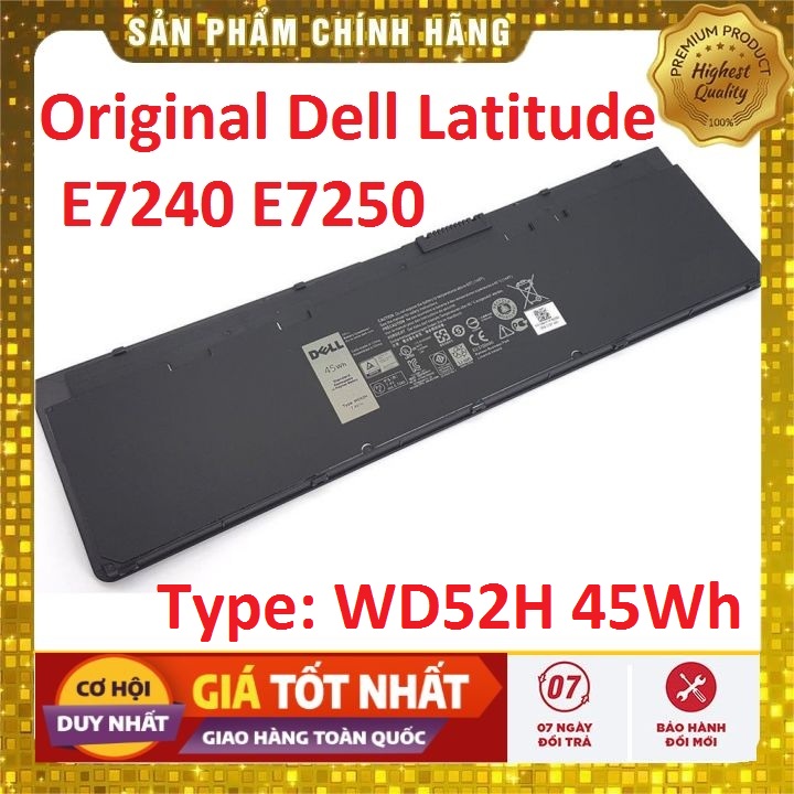 Pin laptop dell wd52h 45wh latitude e7240 e7250 - pin zin bảo hành 6 tháng lỗi đổi mới **