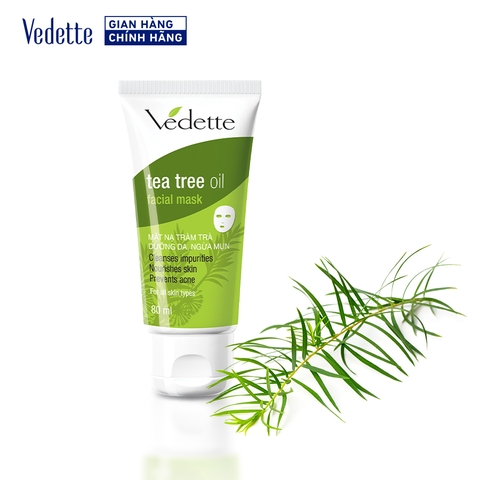 Mặt nạ đất sét Vedette tinh dầu tràm trà (Tea Tree Oil) 80ml