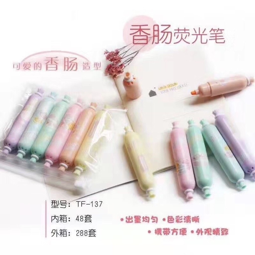 dạ quang xúc xích ( vỉ 6 cây)