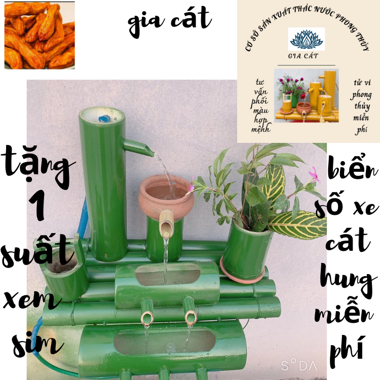 thác nước tài lộc-thác nước phong thủy(tặng 100g chuối sấy dẻo  không đường)