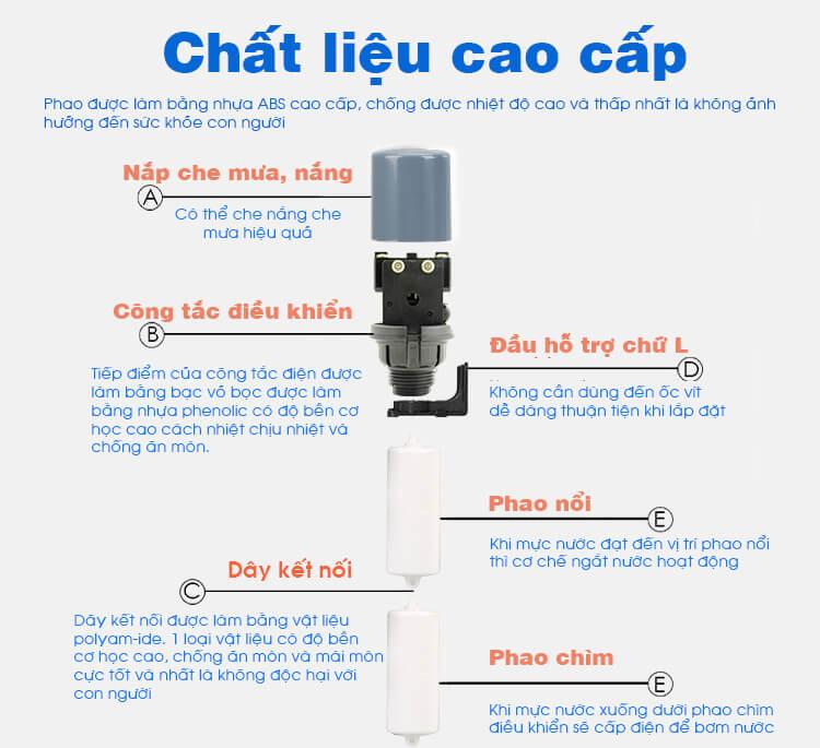 Phao điện phiên bản mới,Phao điện bể nước cảm biến tự động Update 2019