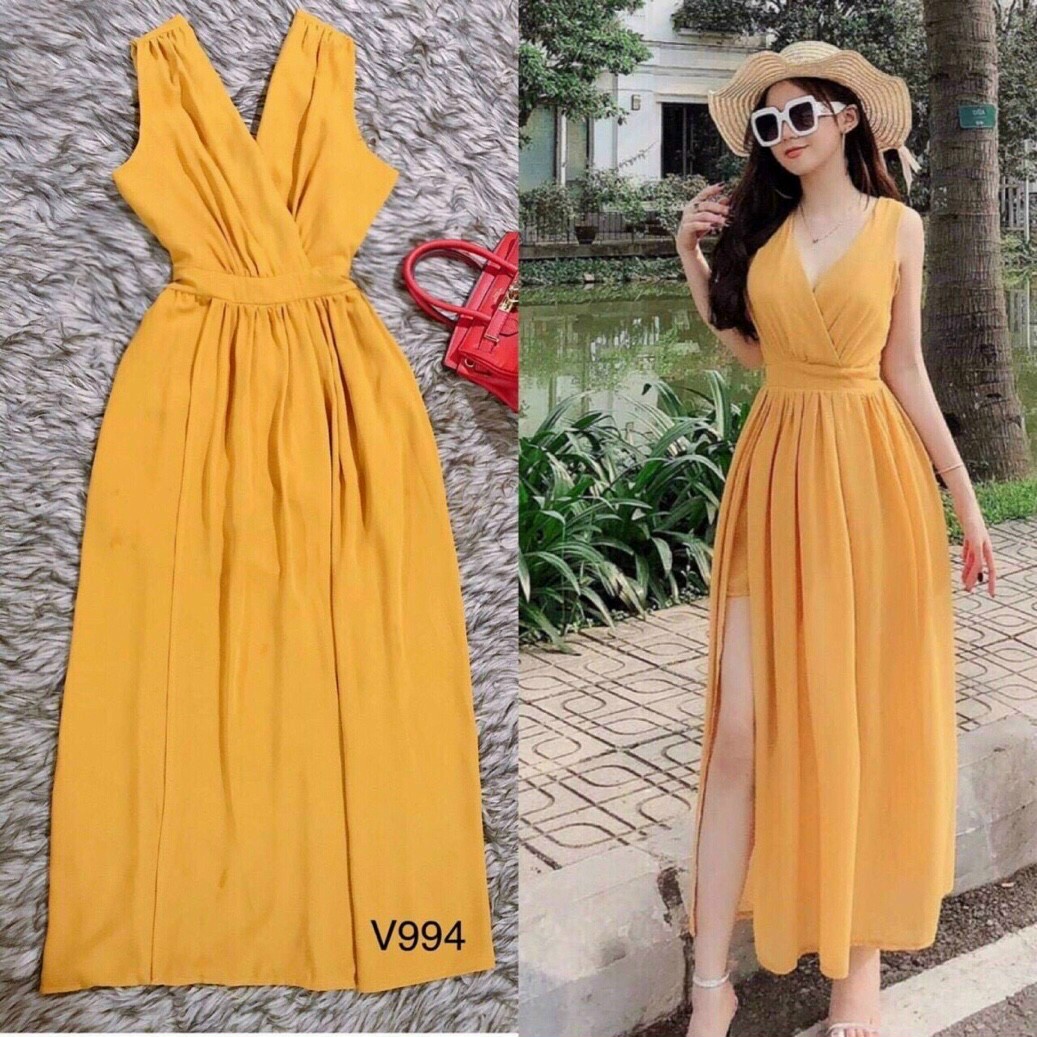 ( SIÊU KHUYẾN MÃI) ĐẦM VOAN MAXI CỔ TIM QUÁ XINH