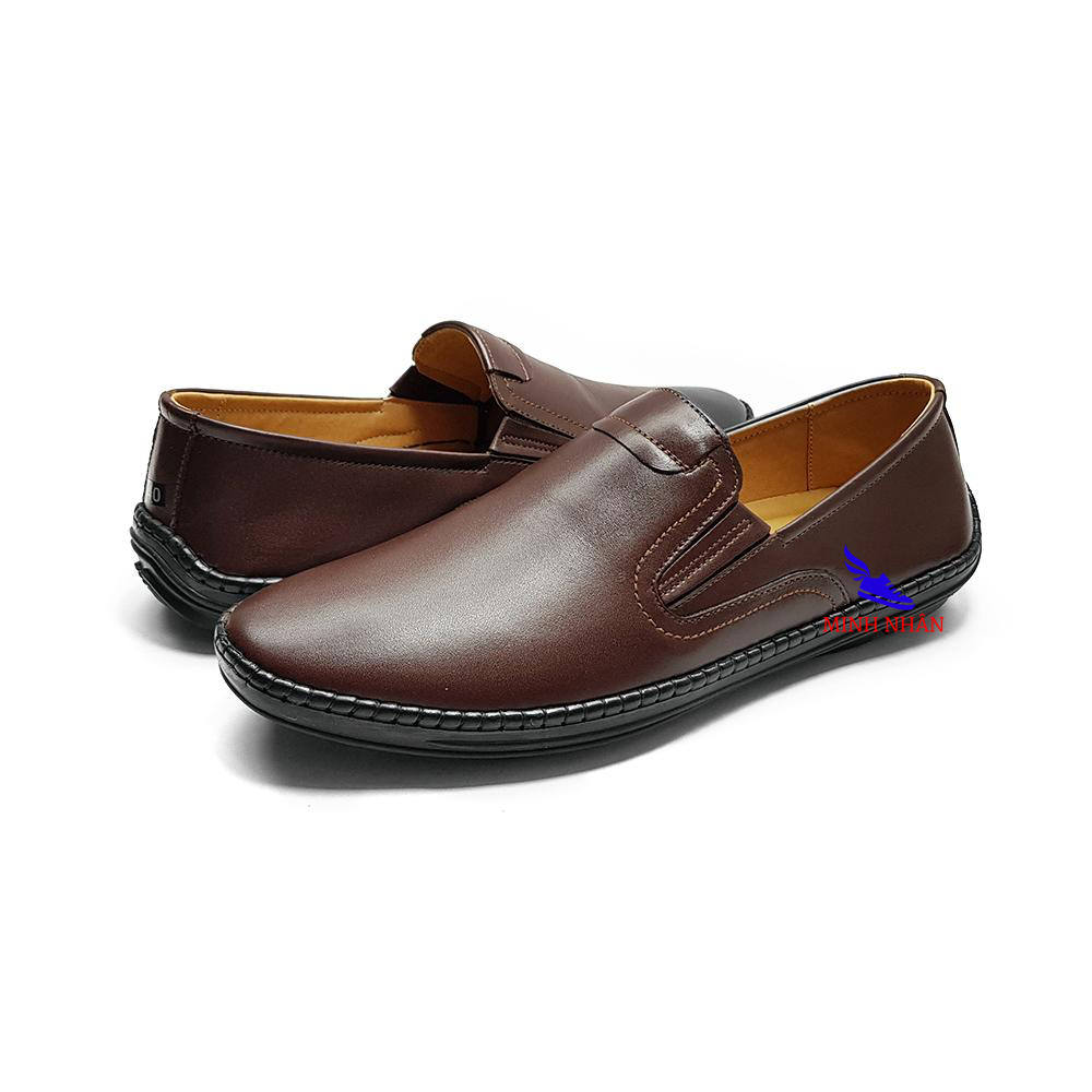 Giày da bò nam giày lười nam đế bệt Giày xỏ đơn giản dành cho lái xe Giày da bò nam đẹp Bảo hành 12 tháng Giày mọi nam da bò thời trang giá rẻ giày đẹp mới nhất S-8 màu nâu