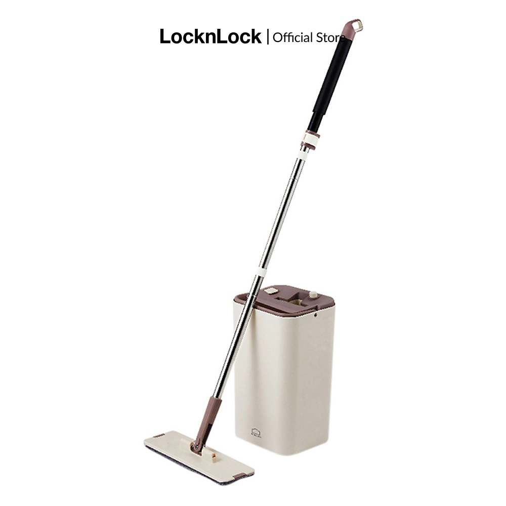 [Duy nhất 23.8 - Mua ngay] ETM471 - Bộ cây lau nhà Squeeze Flat Mop Lock&Lock - Chất liệu cao cấp trọng lượng nhẹ, lau sạch vắt khô nhanh chóng - Hàng chính hãng