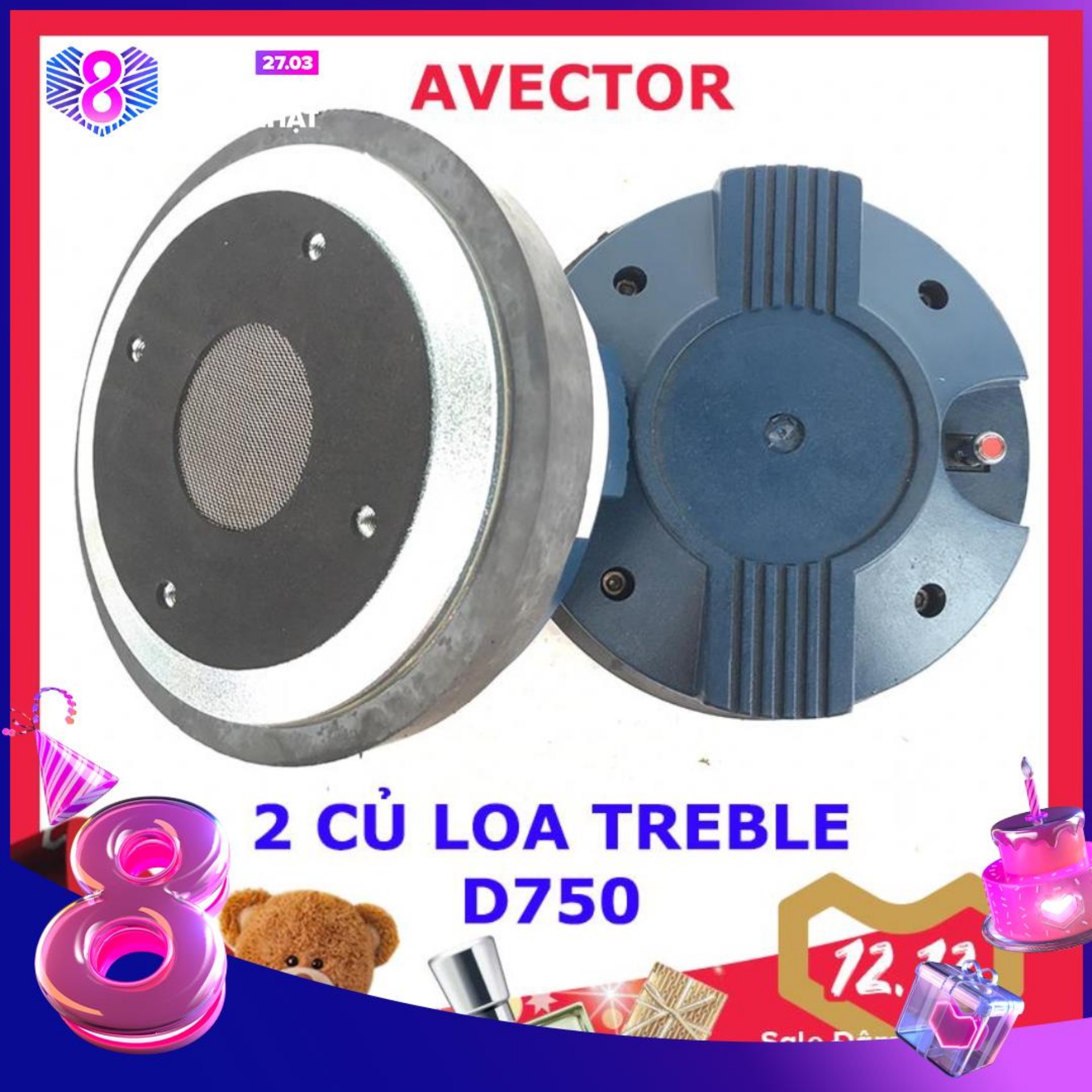 Loa treble D750 AVECTOR hàng nhập khẩu - tiếng treble sáng - từ 170