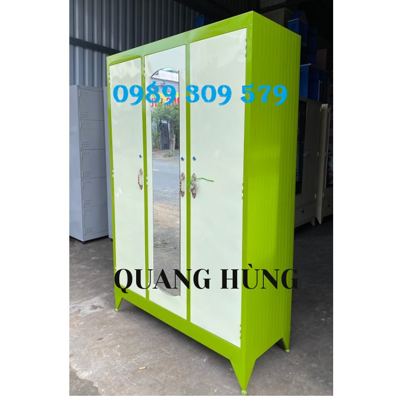 [HCM]Tủ sắt áo quần 3 cánh 1m8x1m2 cao cấp HCM