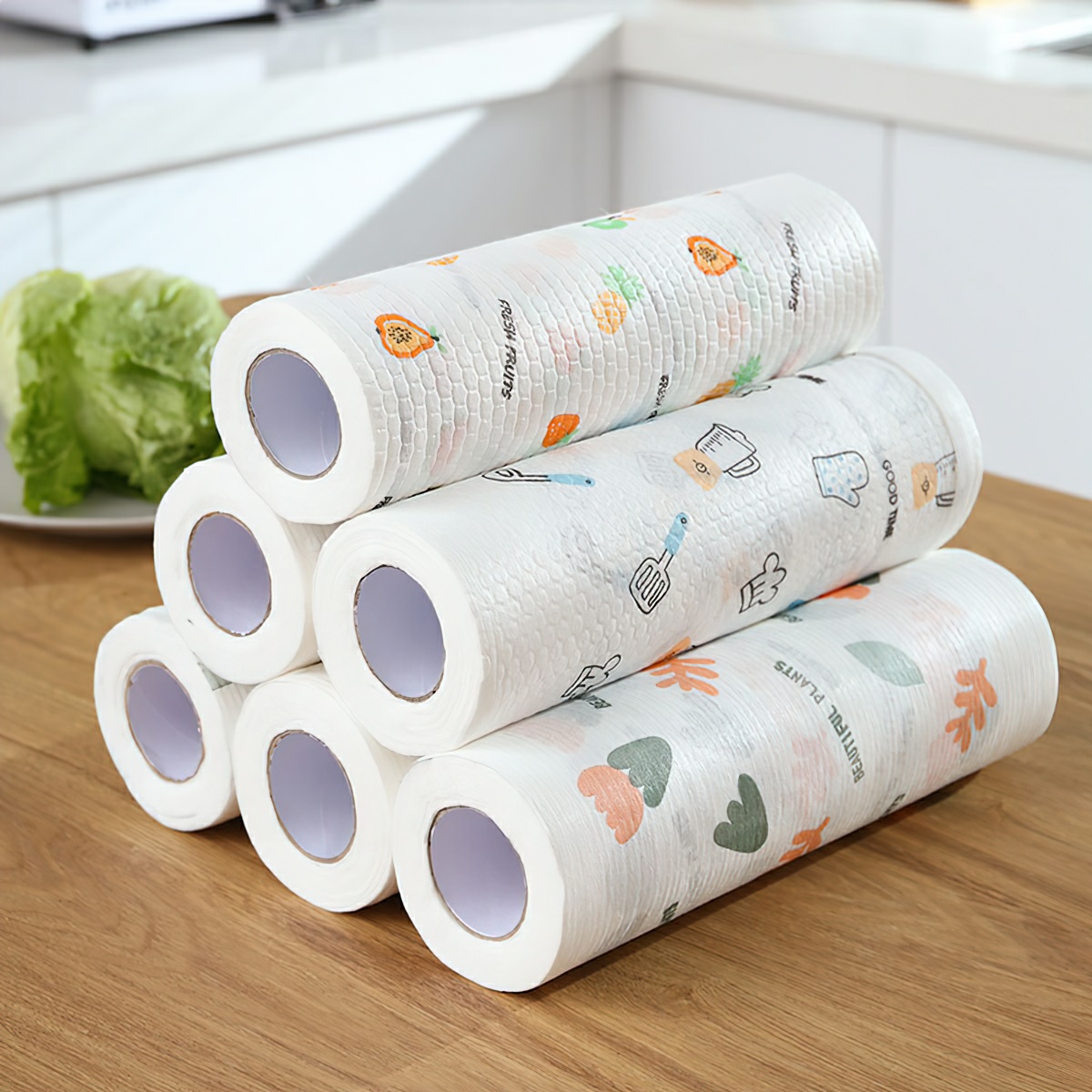 Roll of Disposable Oil-Absorbent Multi-Purpose Dish Tissue