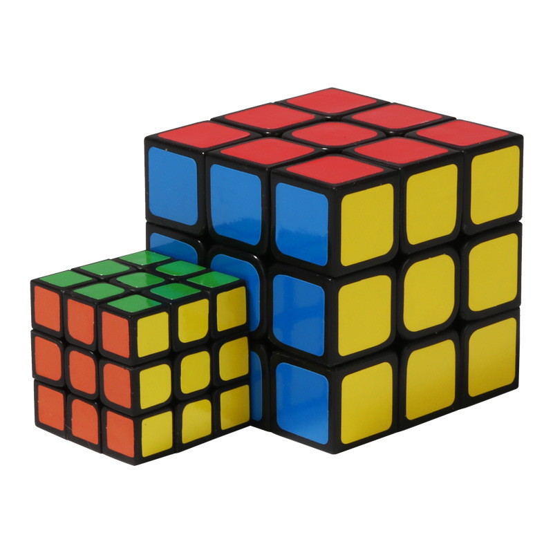 3x3 Rubik's toy with small Rubik's Cube keychain creative thinking training children's Cube puzzle toy-square Rubik's Cube