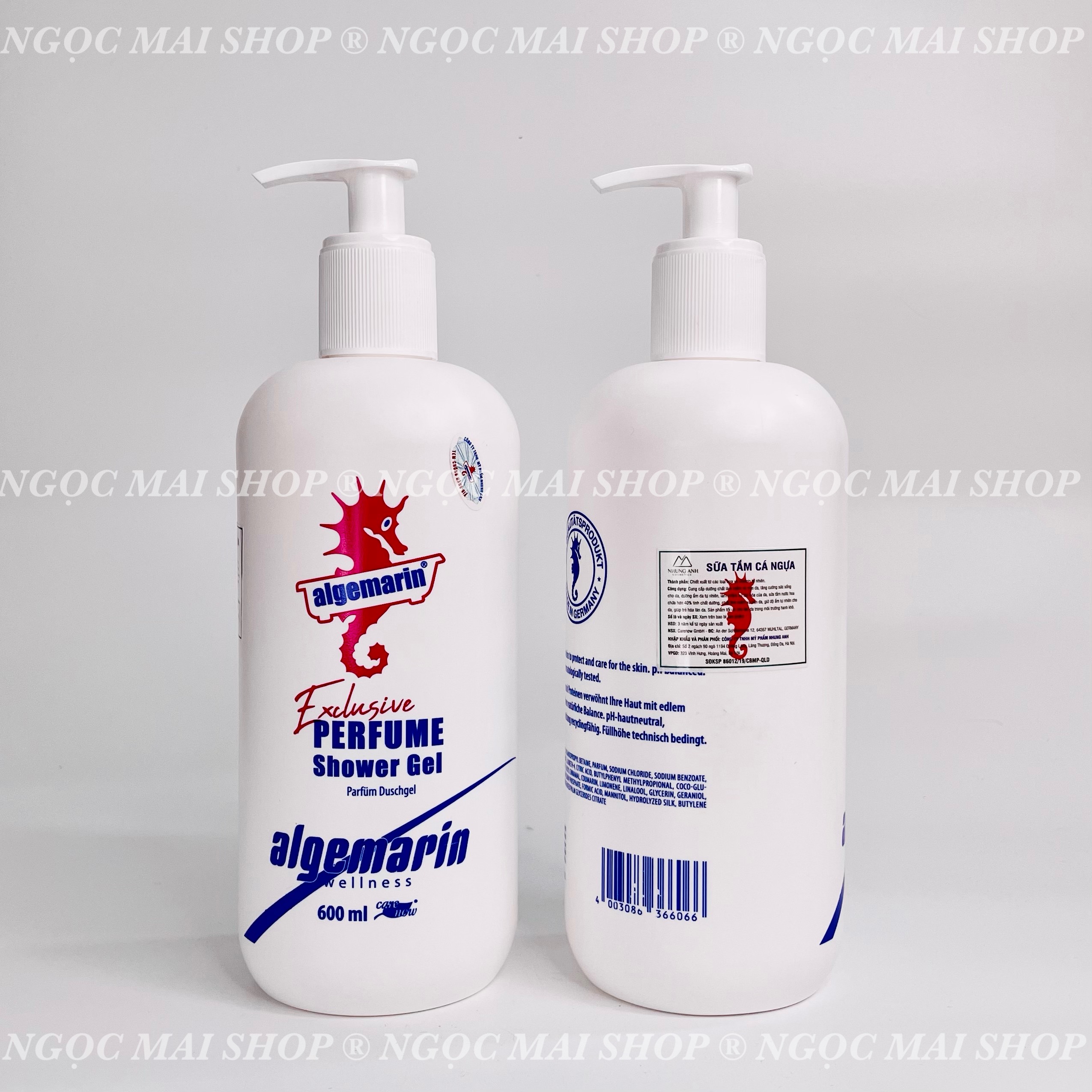 Sữa Tắm Cá Ngựa Algemarin Perfume Có Vòi 600ml Thái Lan