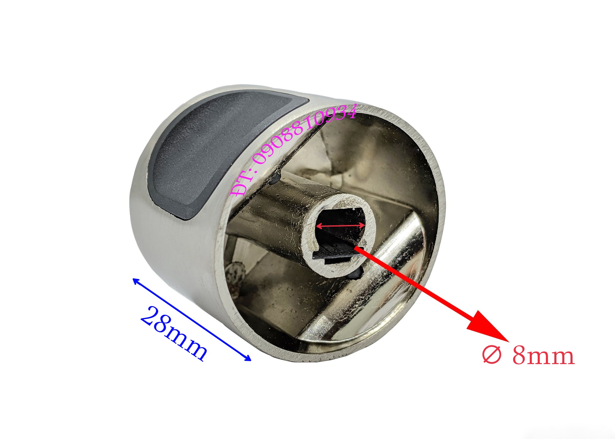 NÚM (NÚT) VẶN CỐT THẲNG CỐT XÉO LỖ 8MM BẾP GAS ÂM CANZY